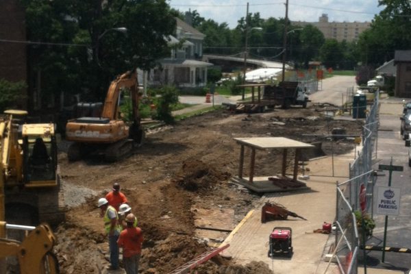 Chestnut Street Jeffersonville (during construction)